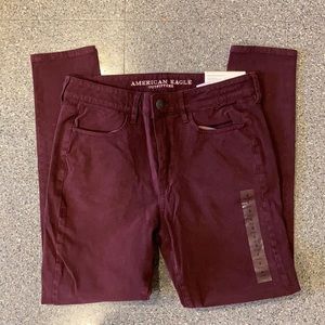 Maroon Hi-Rise Jegging